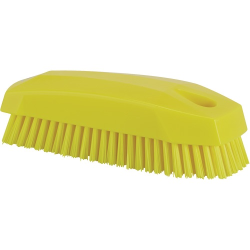 Hand Brush, Stiff Bristles, 5" Long, Yellow Action Paper