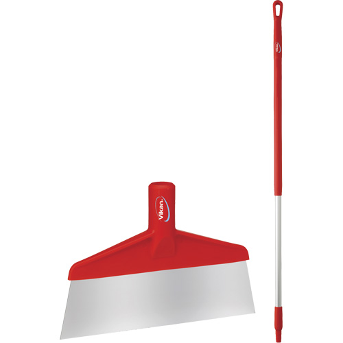 Grattoir &agrave; plancher avec manche, Rouge, 9-3/5" la x 55-9/10" lo Action Paper