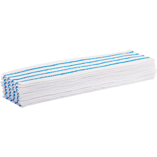 Disposable Mop Pad, Hook and Loop Style, Microfibre, 18" L x 4" W Action Paper