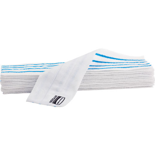 Disposable Mop Pad, Hook and Loop Style, Microfibre, 18" L x 4" W Action Paper