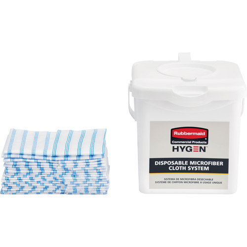 Seau de chargement pour chiffons microfibres, Blanc Action Paper