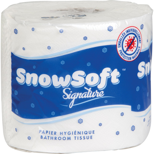 Snow Soft Premium Toilet Paper, 2 Ply, 600 Sheets/Roll, 145' Length, White Action Paper