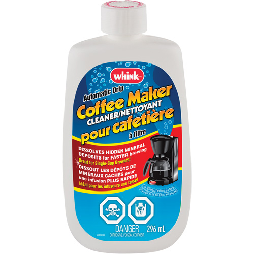 Nettoyant pour cafeti&egrave;re &agrave; filtre Whink, 296 ml, Bouteille Action Paper