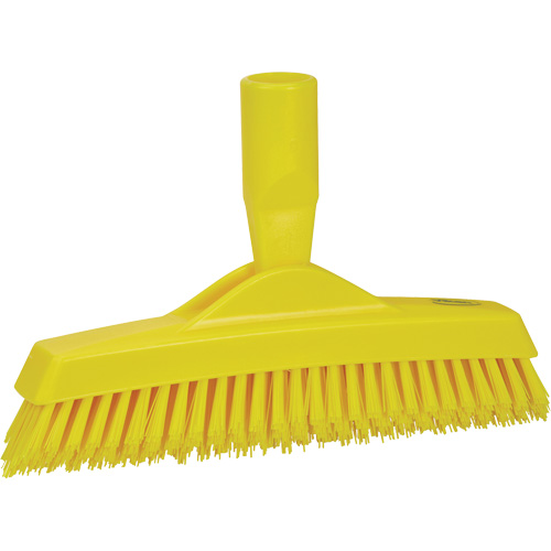 Grout Brush, Stiff Bristles, 9-1/4" Long, Yellow Action Paper