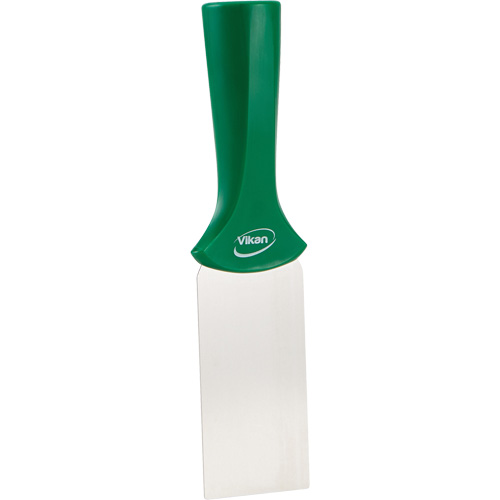 Handle-Mounted Stainless Steel Scraper, Green, 2" W x 8" L Action Paper