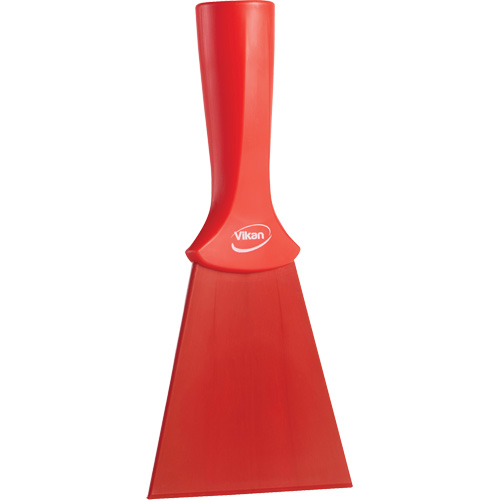 Grattoir en nylon avec poign&eacute;e filet&eacute;e, Rouge, 4" la x 8" lo Action Paper