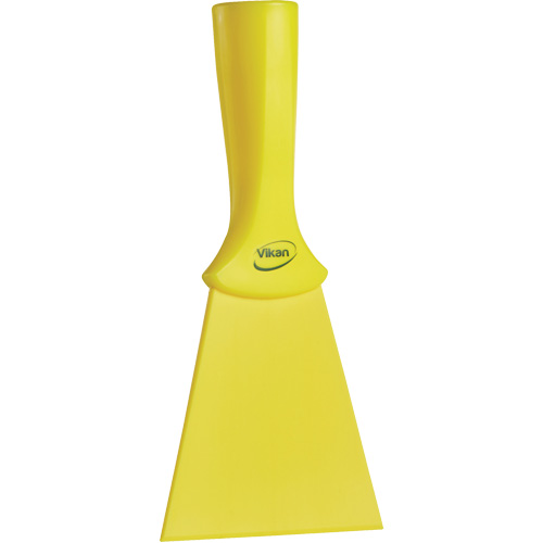 Grattoir en nylon avec poign&eacute;e filet&eacute;e, Jaune, 4" la x 8" lo Action Paper