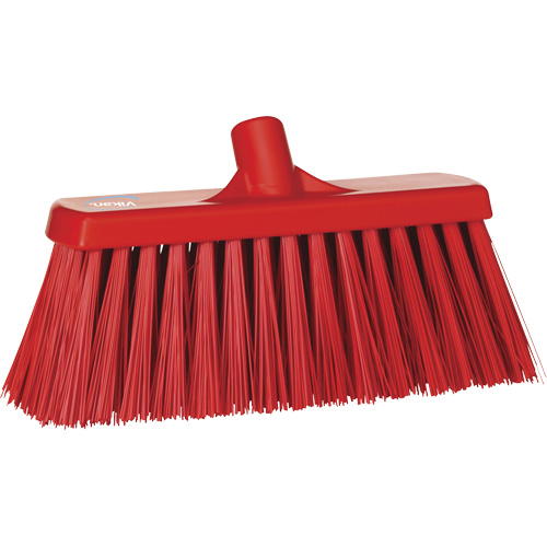 Balai-brosse robuste, Crins Ferme, 13", Polyester, Rouge Action Paper