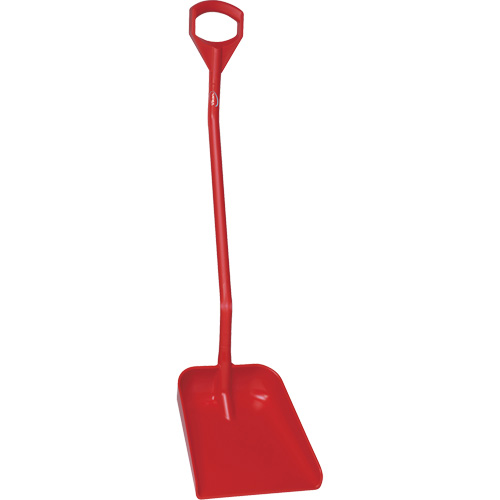 Ergonomic Large Blade Shovel, 51" Length, Plastic, Red Action Paper