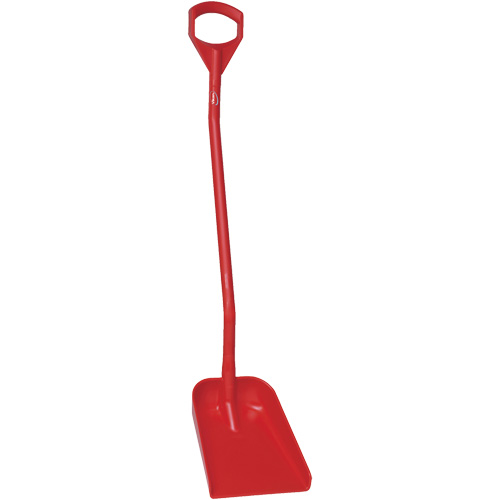 Ergonomic Small Blade Shovel, 50" Length, Plastic, Red Action Paper