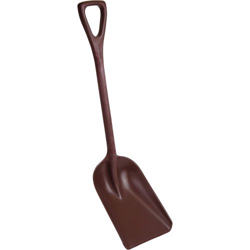 One-Piece Metal Detectable Shovel, 10" x 14" Blade, 37-1/2" Length, Plastic, Red Action Paper