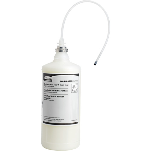 Recharge de savon liquide sans parfum et sans colorant OneShot, Cr&egrave;me, 800 ml, Sans parfum Action Paper