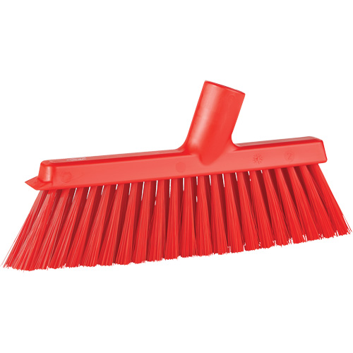 Balai biseaut&eacute; avec pas de vis inclin&eacute;, Crins Moyen, 10", Polyester, Rouge Action Paper