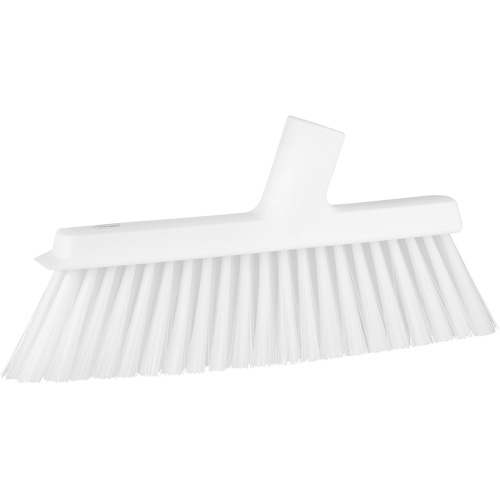 Balai biseaut&eacute; avec pas de vis inclin&eacute;, Crins Moyen, 10", Polyester, Blanc Action Paper