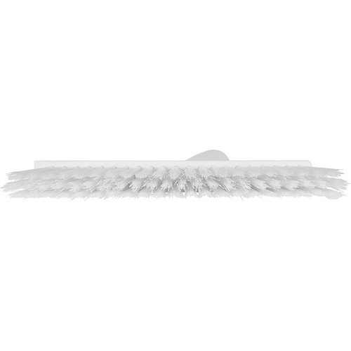 Balai biseaut&eacute; avec pas de vis inclin&eacute;, Crins Moyen, 10", Polyester, Blanc Action Paper