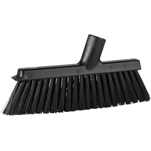 Balai biseaut&eacute; avec pas de vis inclin&eacute;, Crins Moyen, 10", Polyester, Noir Action Paper