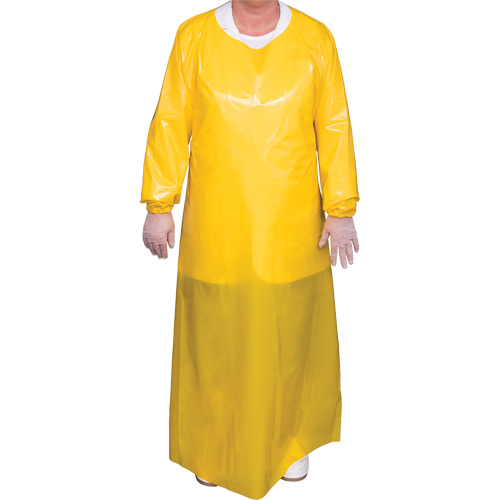 Blouse Top Dog de 6 mil, Grand, Jaune, Polyur&eacute;thane Action Paper