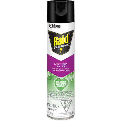 Insecticide polyvalent Essentials Raid, 350 g, Canette a&eacute;rosol Action Paper