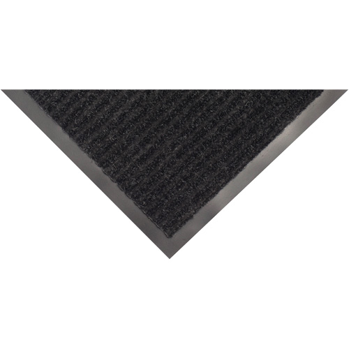 Tapis &agrave; nervures doubles, Essuie-pieds/grattoir, 2' x 3' x 1/4", Charbon Action Paper