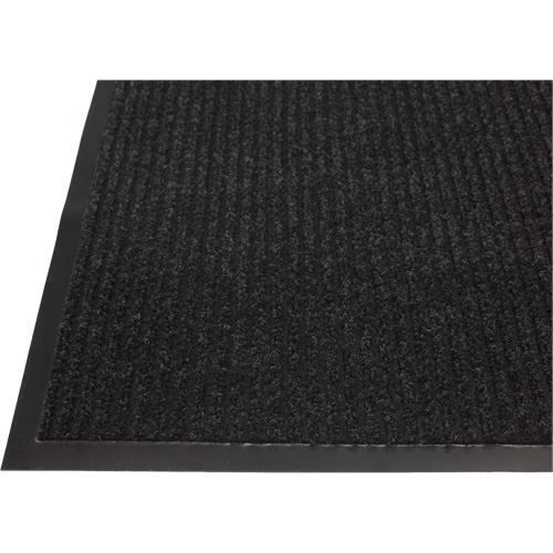 Tapis &agrave; nervures doubles, Essuie-pieds/grattoir, 2' x 3' x 1/4", Charbon Action Paper