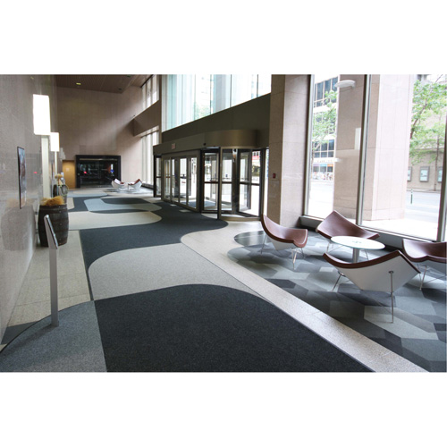 Tapis dentr&eacute;e Supreme Knob, Essuie-pieds/grattoir, 13-5/12' x 75-1/2' x 7/16", Charbon Action Paper