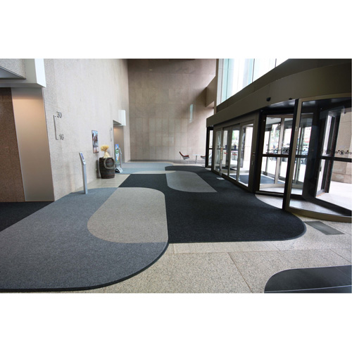 Tapis dentr&eacute;e Supreme Knob, Essuie-pieds/grattoir, 13-5/12' x 75-1/2' x 7/16", Charbon Action Paper