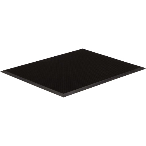 Tapis dentr&eacute;e Gritstop Fingermat, Caoutchouc, Grattoir Type, Motif Style pointe de doigt, 3' x 5', Noir Action Paper