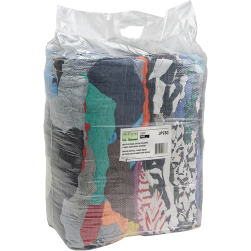 Recycled Material Wiping Rags, Cotton, Mix Colours, 25 lbs. Action Paper