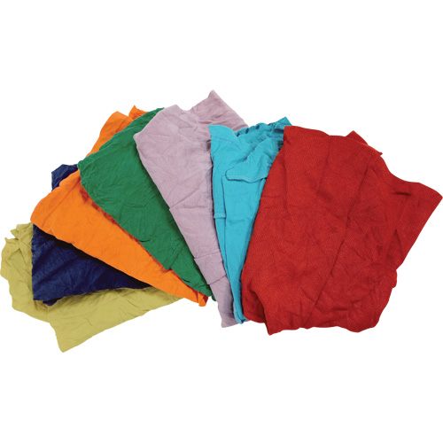 Recycled Material Wiping Rags, Cotton, Mix Colours, 25 lbs. Action Paper