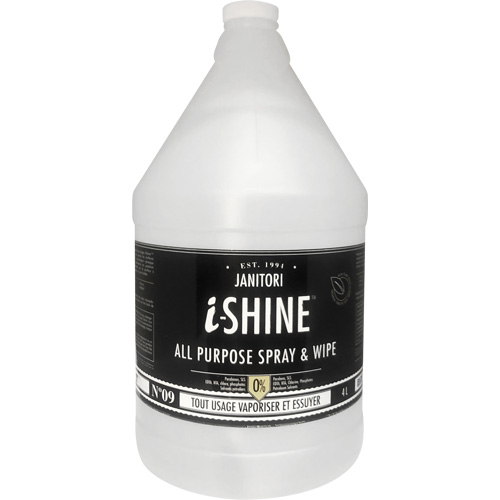 Janitori All-Purpose i-Shine Spray & Wipe, 4 L, Jug Action Paper