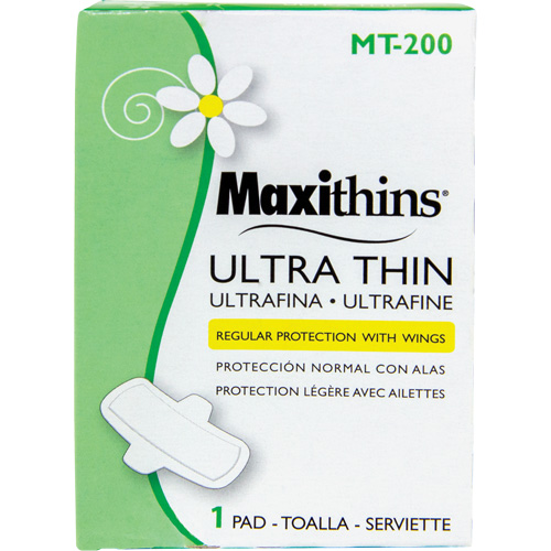 Maxithins&reg; Maxi Pad Ultra Thin with Wings Action Paper