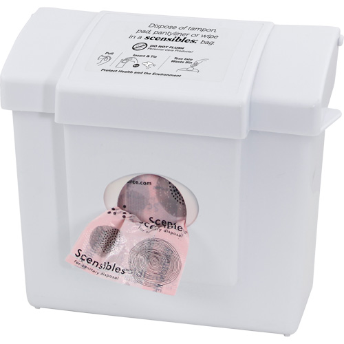 Contenant &agrave; d&eacute;chets & distributeur combin&eacute; Scensibles Action Paper