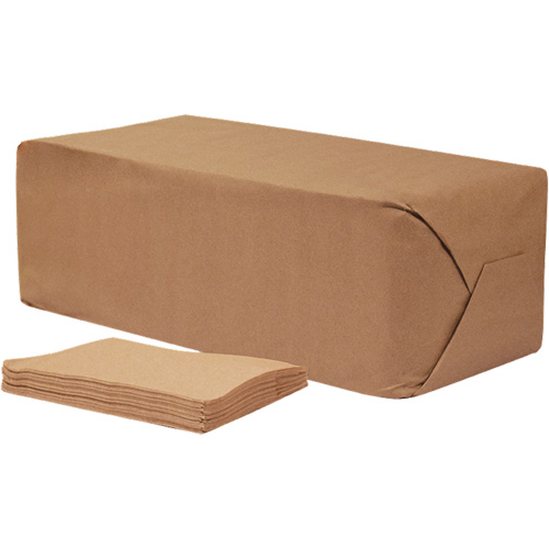 Pro Select&reg; Brown Napkins, 1 Ply, 12" x 12" Action Paper