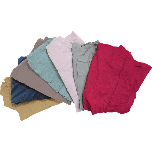 Recycled Material Wiping Rags, Fleece, Mix Colours, 10 lbs. Action Paper