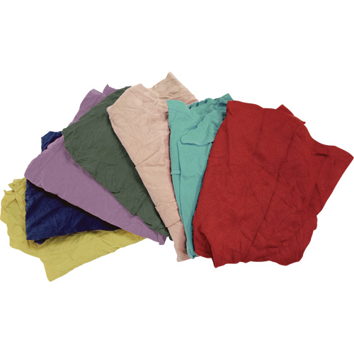 Recycled Material Wiping Rags, Fleece, Mix Colours, 25 lbs. Action Paper