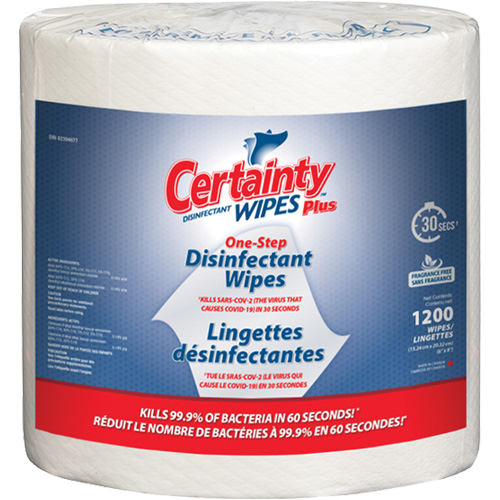 Plus Disinfectant Wipes, 8" x 6", 1200 Count Action Paper