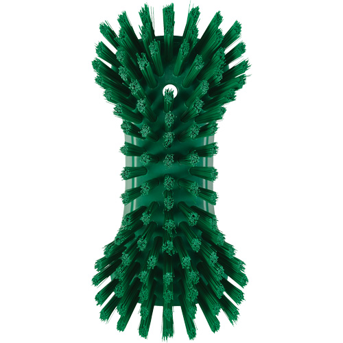 Hand Brush, Extra Stiff Bristles, 9-1/10" Long, Green Action Paper