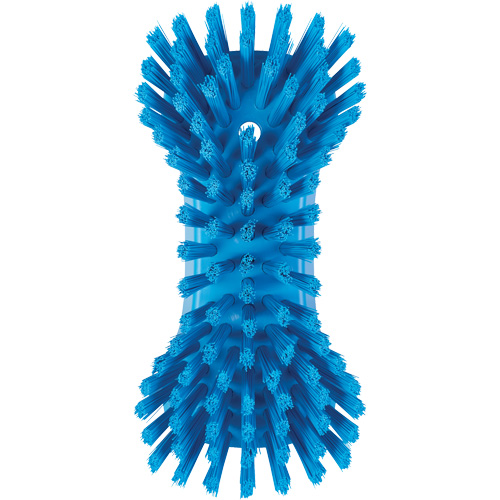 Hand Brush, Extra Stiff Bristles, 9-1/10" Long, Blue Action Paper