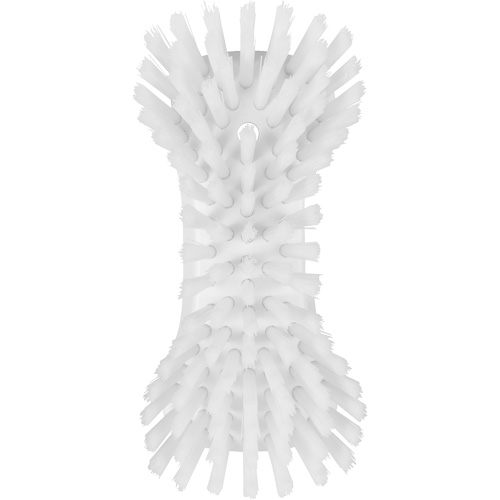 Hand Brush, Extra Stiff Bristles, 9-1/10" Long, White Action Paper