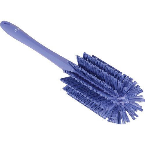 Medium Brush with Handle, Stiff Bristles, 17" Long, Purple Action Paper