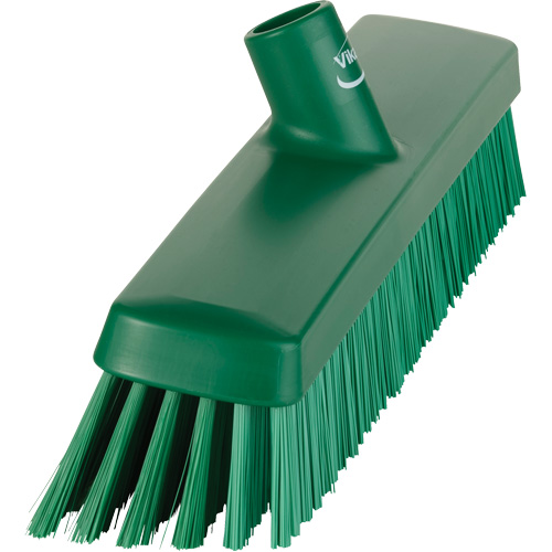 Push Broom Head, Fine/Stiff Bristles, 16-1/2", Polyester/Polypropylene, Green Action Paper