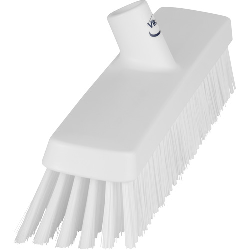 Push Broom Head, Fine/Stiff Bristles, 16-1/2", Polyester/Polypropylene, White Action Paper