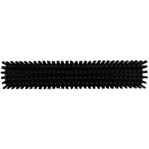 Push Broom Head, Fine/Stiff Bristles, 16-1/2", Polyester/Polypropylene, Black Action Paper