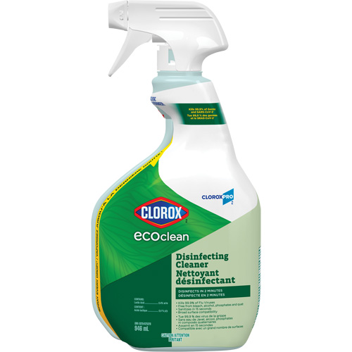 Nettoyant d&eacute;sinfectant CloroxPro Clorox EcoClean, 946 ml, Bouteille &agrave; g&acirc;chette Action Paper