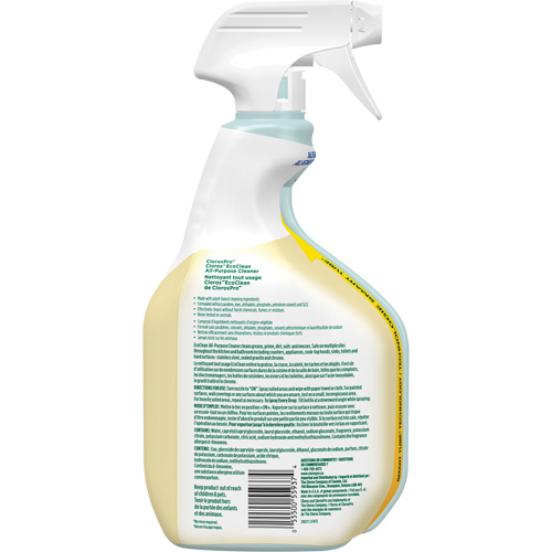 Nettoyant tout usage CloroxPro Clorox EcoClean, 946 ml, Bouteille &agrave; g&acirc;chette Action Paper