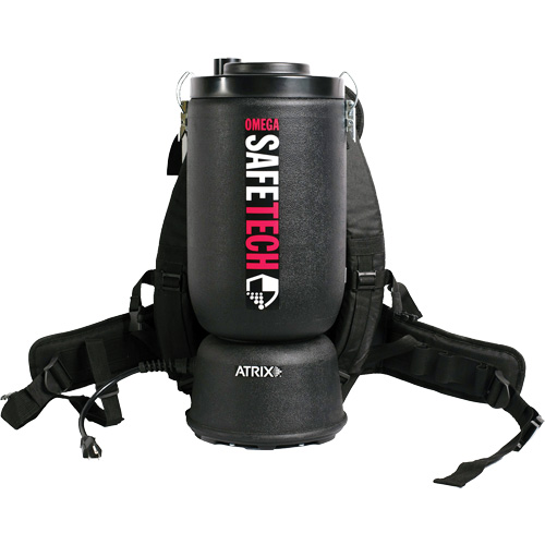 Omega SafeTech HEPA Backpack Vacuum Action Paper