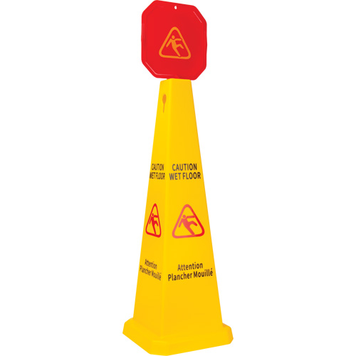 Wet Floor Safety Cone Topper, Pictogram Action Paper