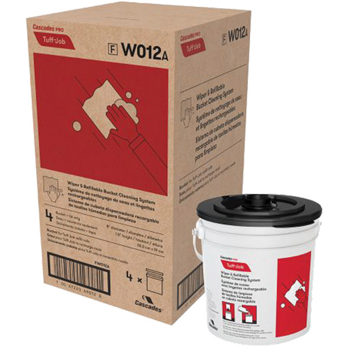 PRO Tuff-Job&reg; Refillable Bucket & Lid for W011 Wipers Action Paper