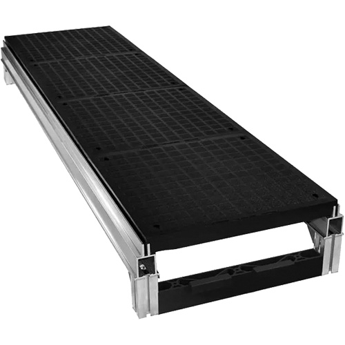 FOUNDATION Smooth Modular Aluminum Work Platform Kit, 18" W x 72" D, 400 lbs. Capacity, All-Welded Action Paper