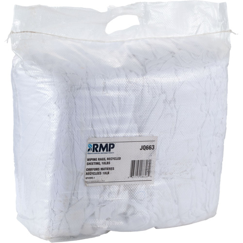 Wiper Rags, White, 10 lbs. Action Paper